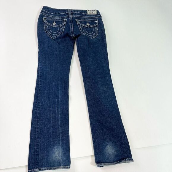 True Religion Billy Jeans Womens 29 Blue Mid Rise  Dark Wash Stretchy Denim - Picture 6 of 8